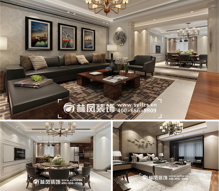 熙旺廣場(chǎng)286平港式風(fēng)格裝修效果圖