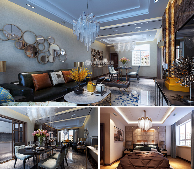 佳兆業(yè)悅峰117平現(xiàn)代風(fēng)格裝修效果圖