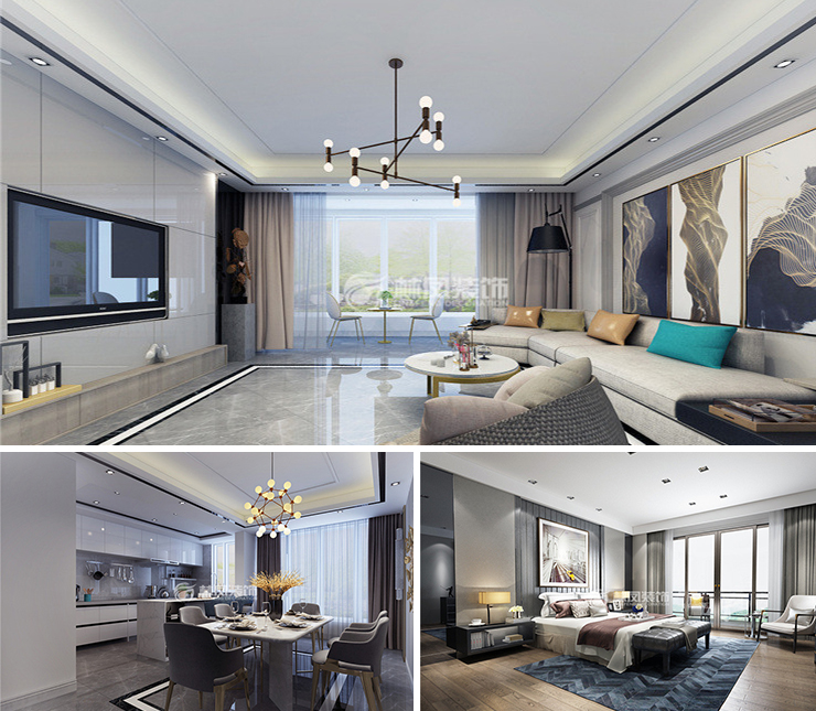 坤博幸福城199平現(xiàn)代風(fēng)格裝修效果圖