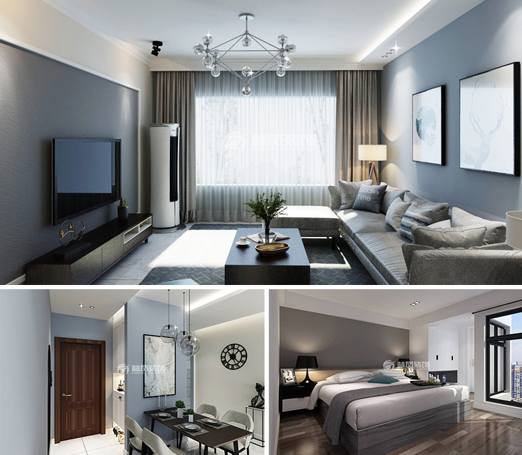 萬錦香樟樹云墅125平混搭風格裝修效果圖