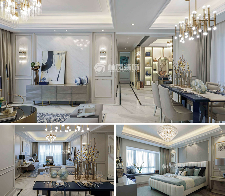 萬科西華府135平歐式風(fēng)格裝修效果圖