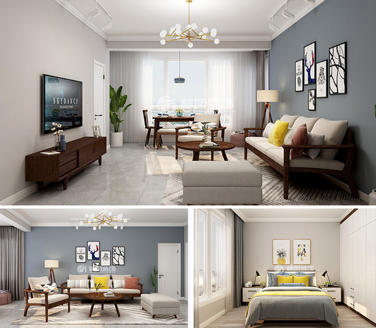 億博隆河谷116平北歐風(fēng)格裝修效果圖