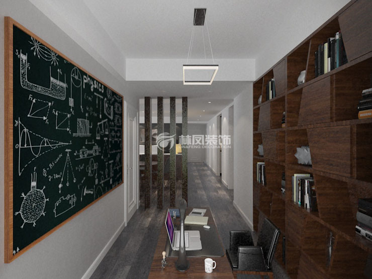 書(shū)房黑板墻設(shè)計(jì)裝修效果圖