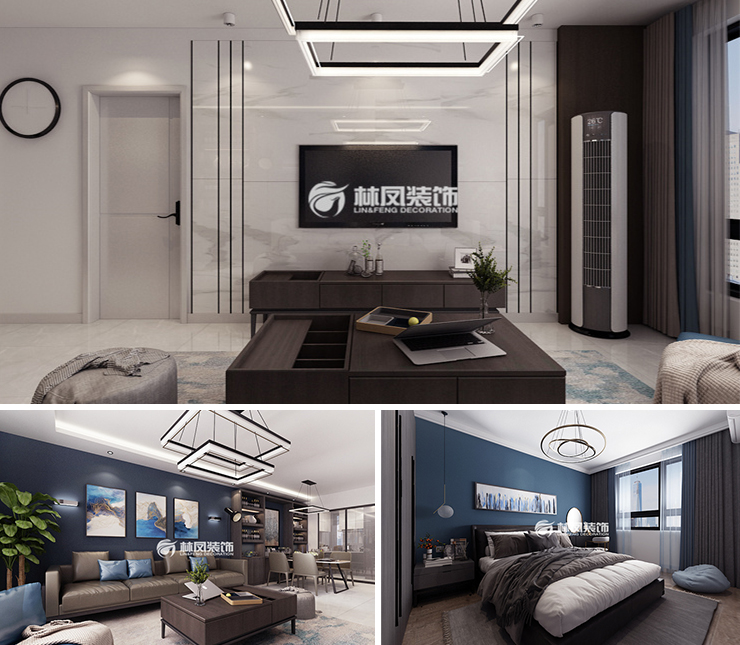 保利中糧堂悅144平輕奢風格裝修效果圖