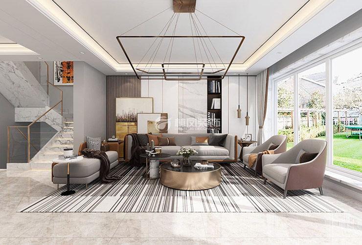 輕奢風(fēng)格樓梯設(shè)計(jì)裝修效果圖