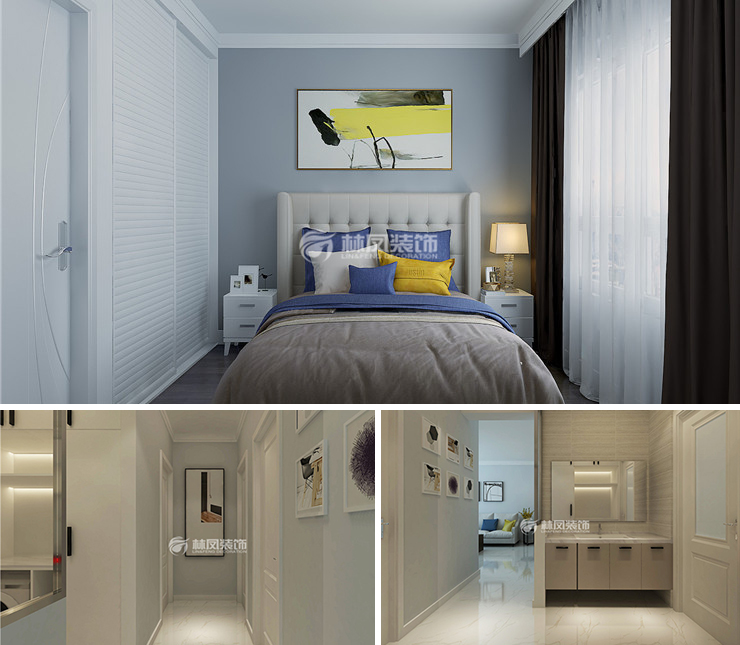 融創(chuàng)唐軒上城110平現(xiàn)代風(fēng)格裝修效果圖