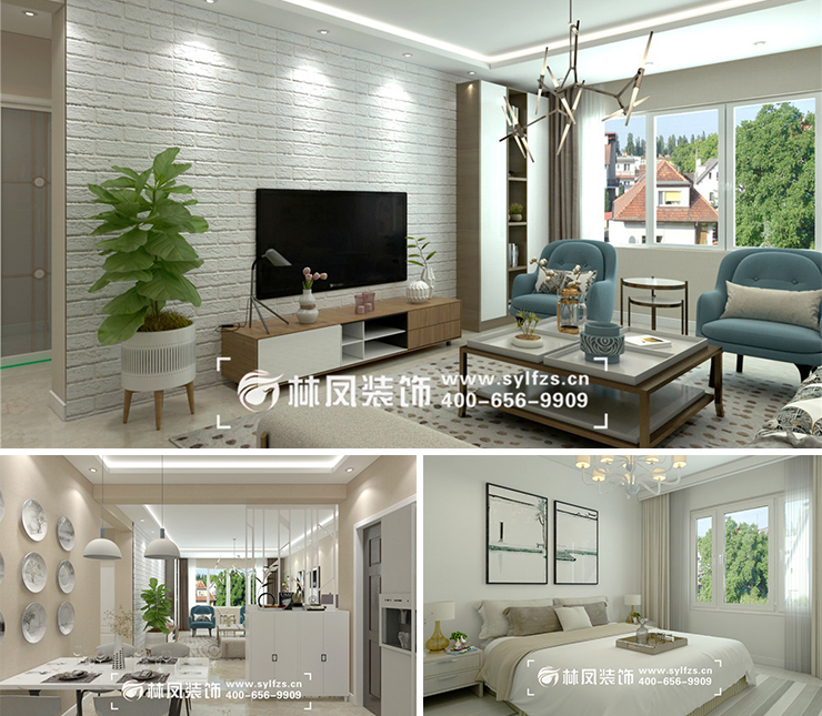 萬科翡翠新都會110平現(xiàn)代風(fēng)格裝修效果圖