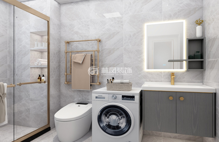 港式風(fēng)格衛(wèi)生間干濕分離設(shè)計裝修效果圖