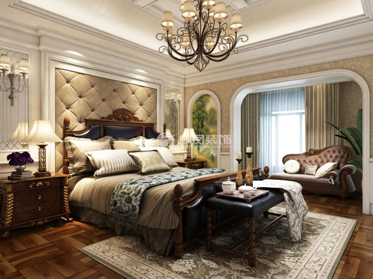 歐式風(fēng)格背景墻拱形設(shè)計(jì)裝修效果圖