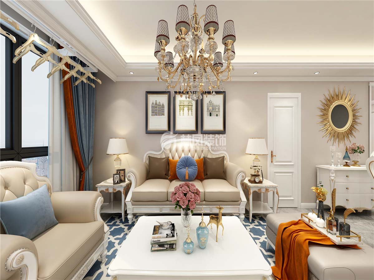 美式風格客廳裝修效果圖