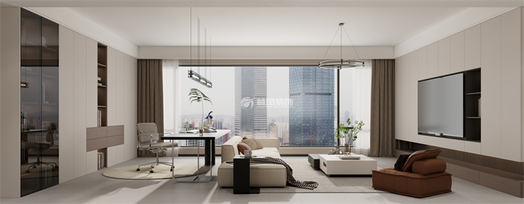 招商公園-135平-現(xiàn)代風格-客廳 (1).jpg